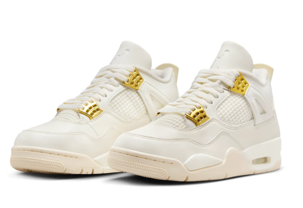 Women's Air Jordan 4 Retro 'Metallic Gold' – Style AQ9129-170