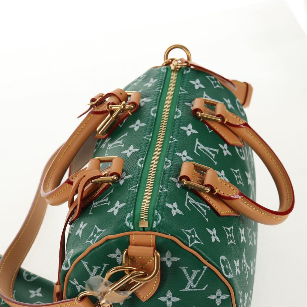 LOUIS VUITTON Monogram Speedy P9 Bandouliere 25 Bag Green M24423 LV Auth 139047SM