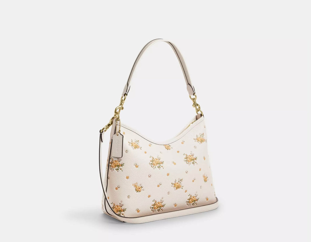 NWT Coach Leather Laurel Shoulder Bag With Floral Print