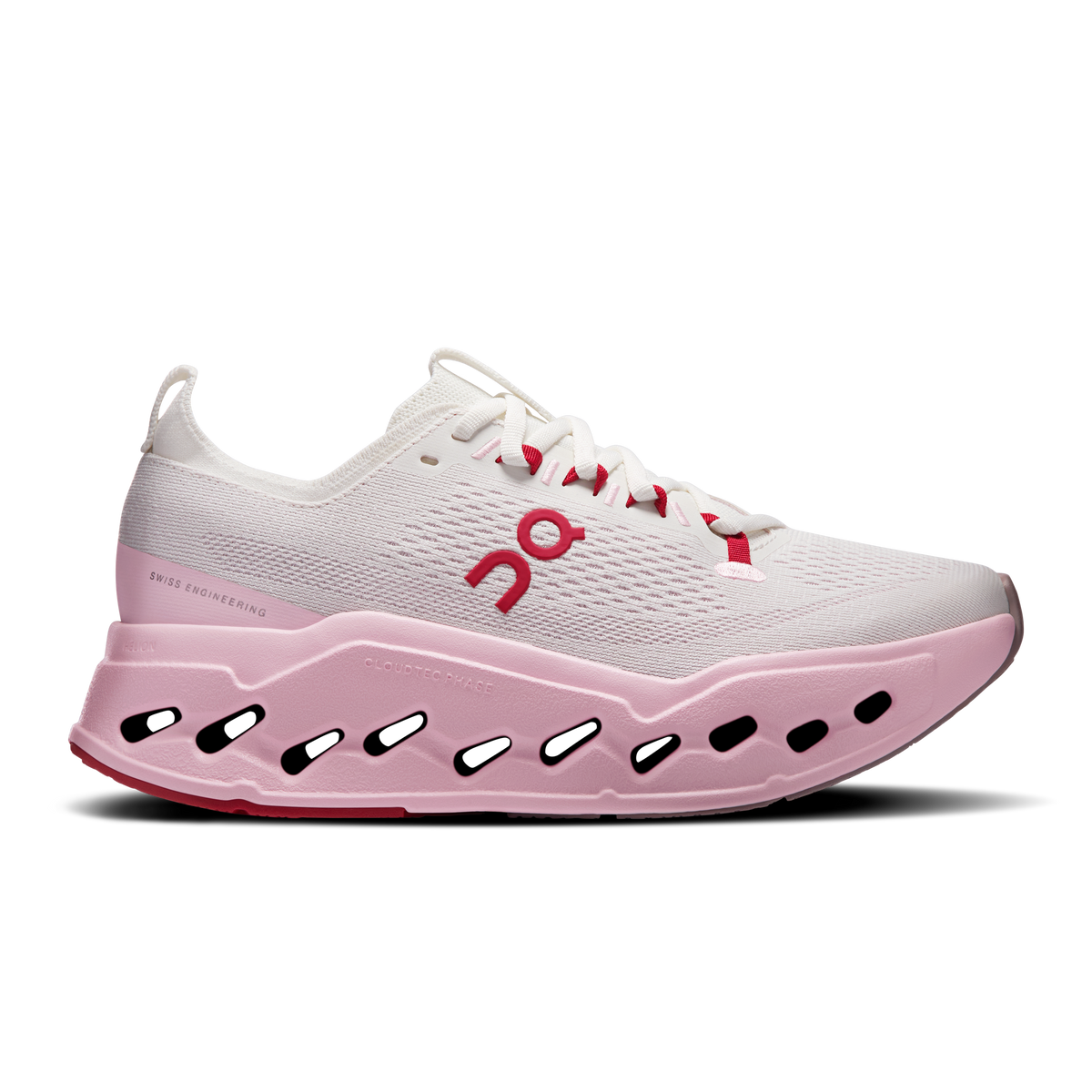 On Running Women's Cloudsurfer Max Shoes - Ivory / Peony