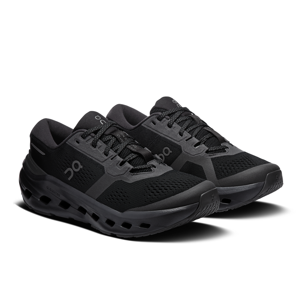 On Running Women's Cloudrunner 3 Wide Shoes - Black / Black