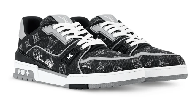 Louis Vuitton LV Trainers 'Monogram Denim' Black 1A9JGF