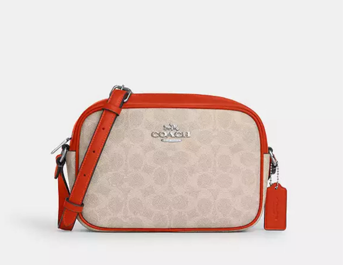 NWT Coach Medium Jamie Camera Crossbody Bag In Signature Canvas & Leather