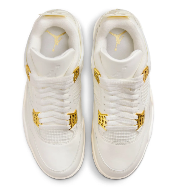 Women's Air Jordan 4 Retro 'Metallic Gold' – Style AQ9129-170