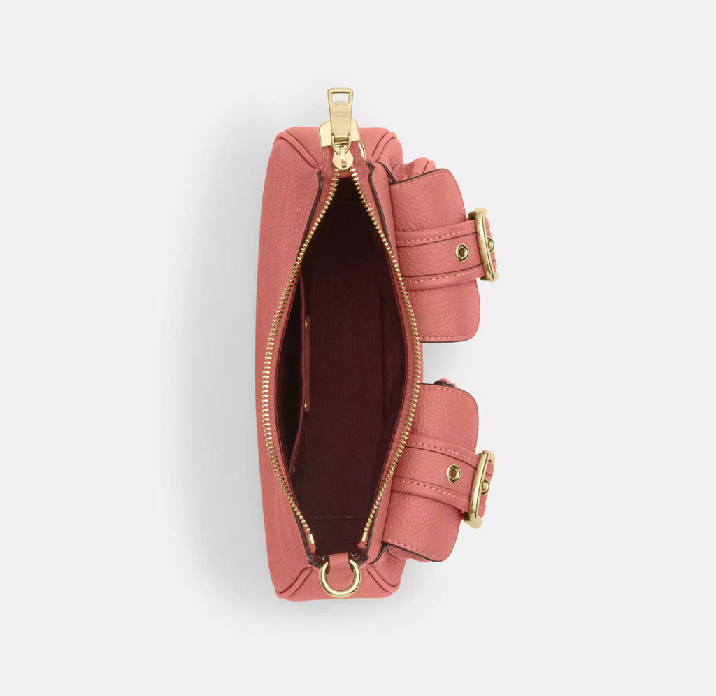 NWT Coach Leather Ashton Bag In Deep Coral