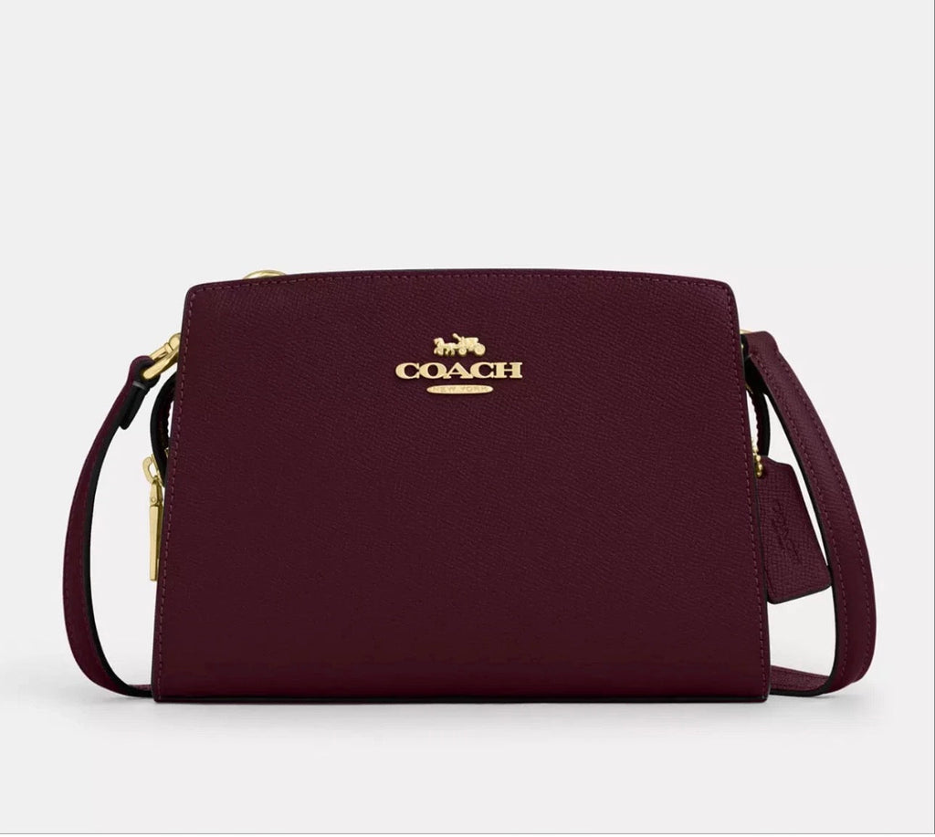NWT Coach Gia Crossbody Leather Bag In Wine