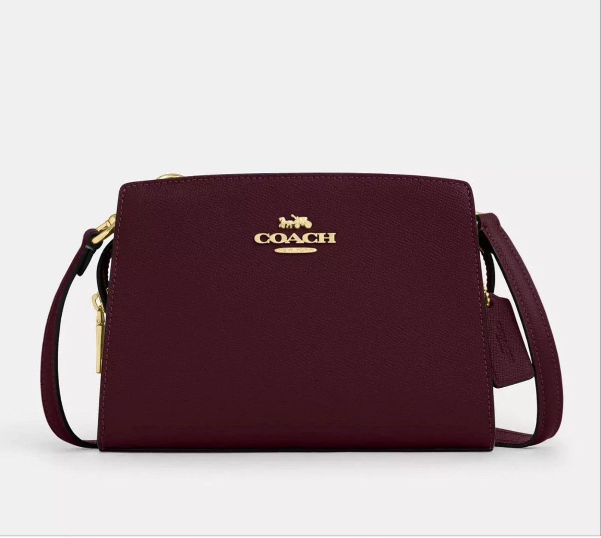 NWT Coach Gia Crossbody Leather Bag In Wine