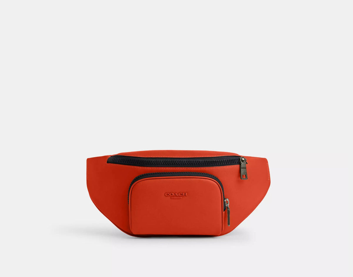 NWT Coach Men’s Racer Belt Bag Sling Bag In Smooth Leather