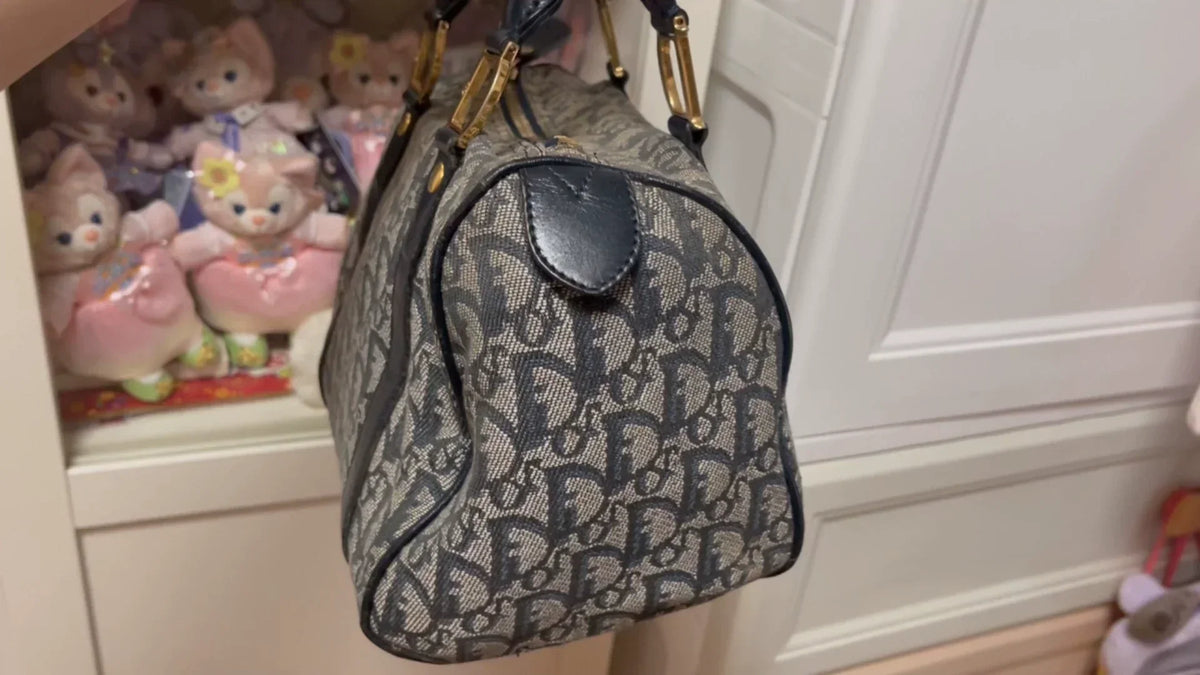 210725-6 Christian Dior navy tote bag 25 handbag