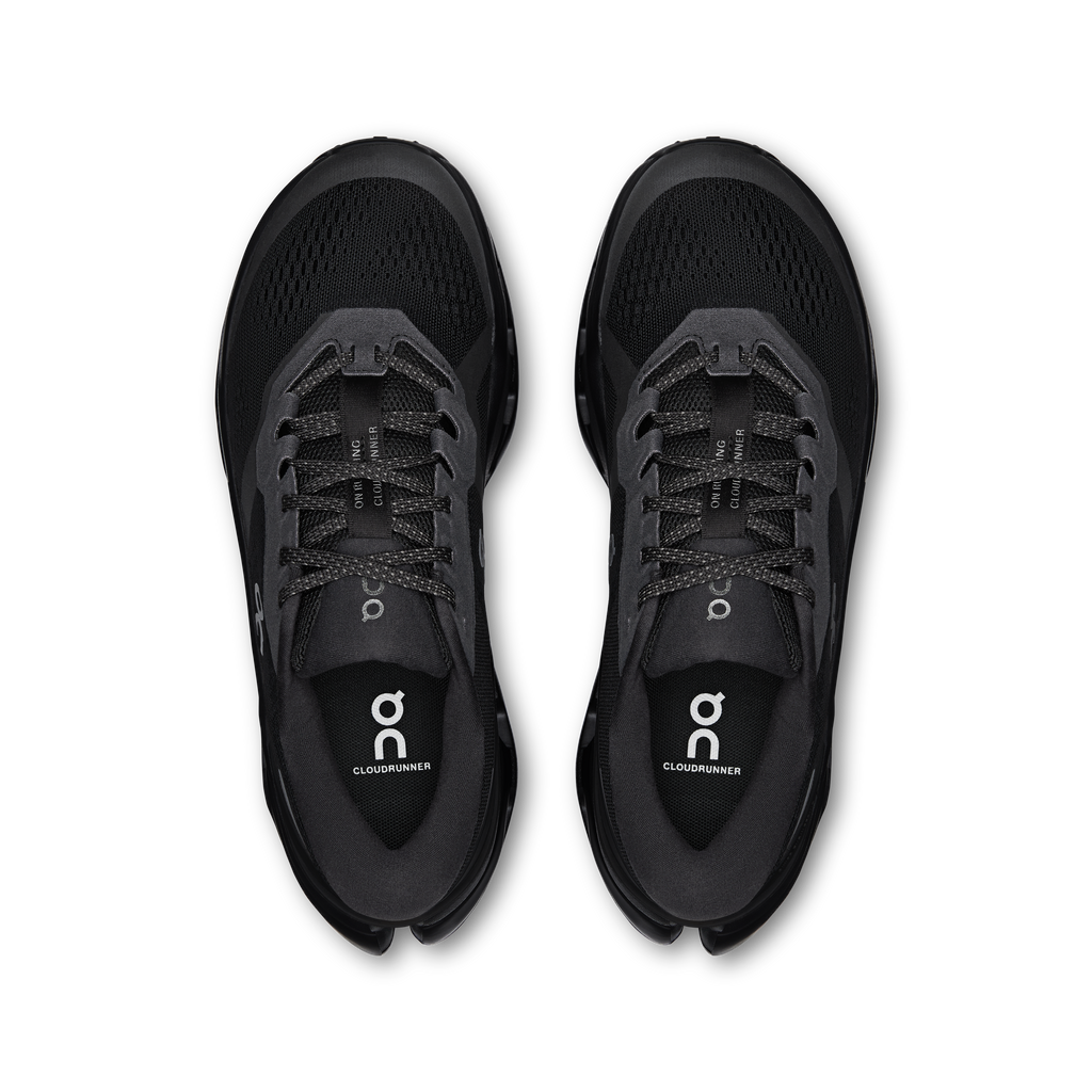 On Running Women's Cloudrunner 3 Shoes - Black / Black