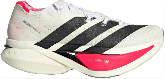 adidas Adizero Prime X 3 Strung Running Shoe 'White / Lucid Red'
