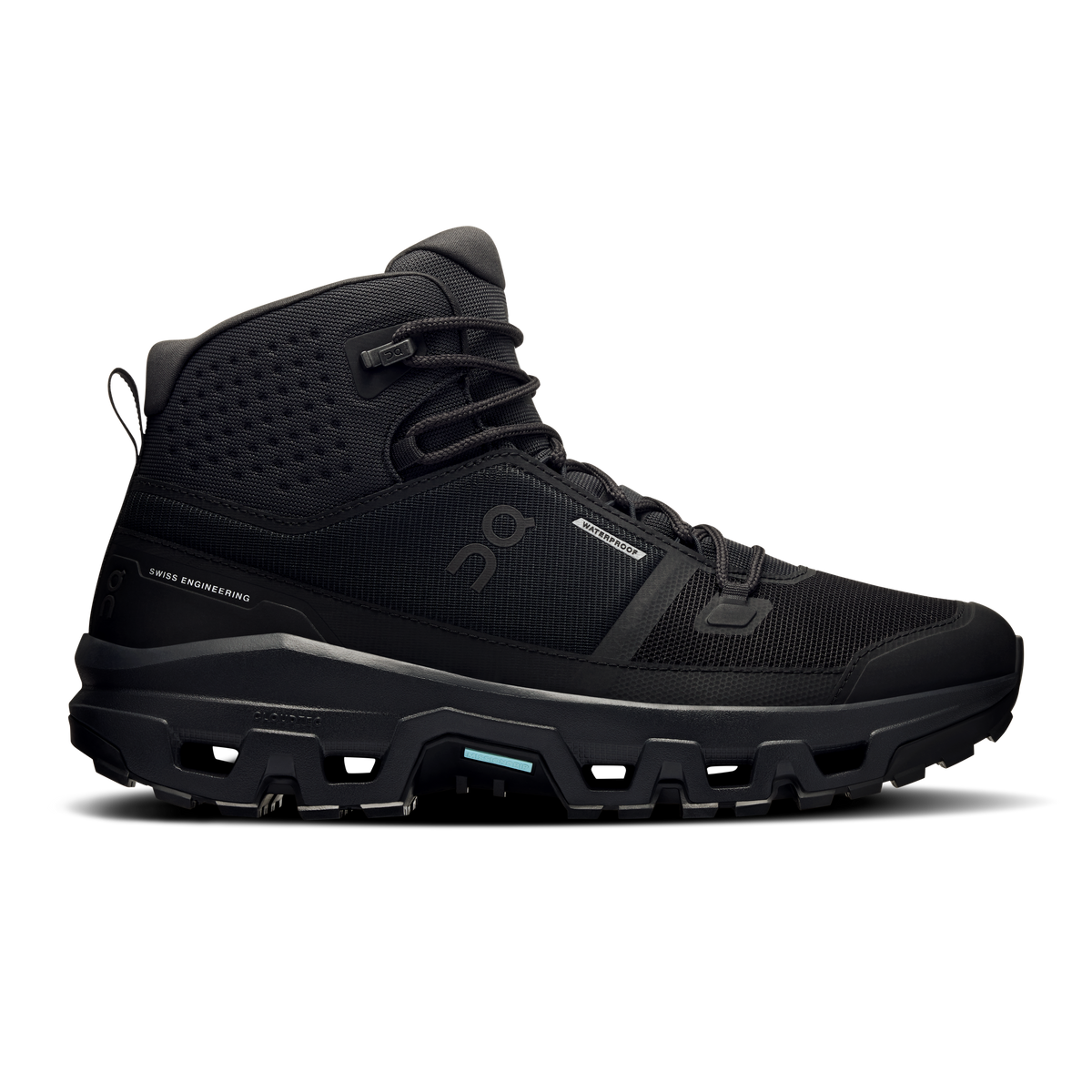 On Running Men's Cloudrock Mid Waterproof Shoes - Black / Black