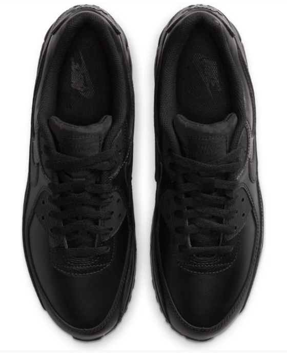 Nike Air Max 90 LTR – Men's Leather Sneakers (Triple Black)